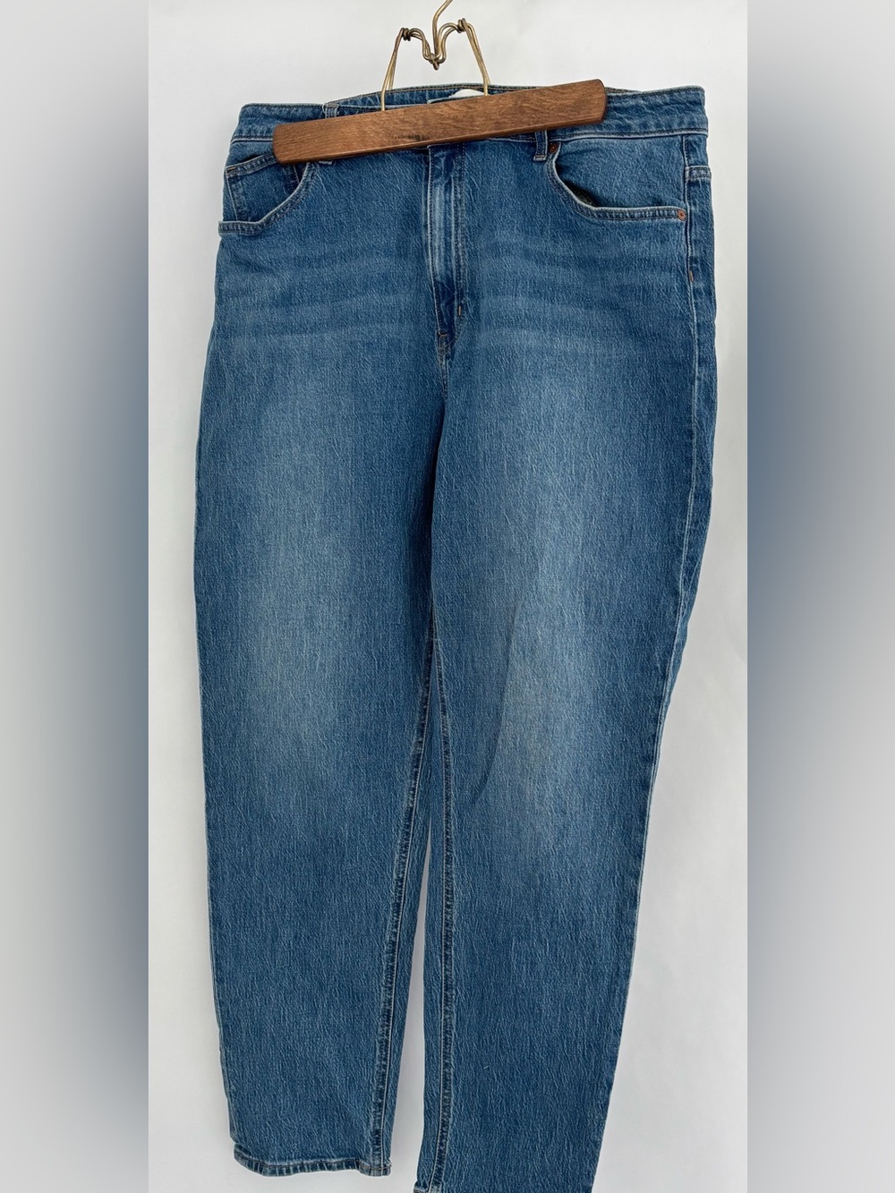 H&M,football game-friendly , Blue Straight Leg Women's Jeans, size 14